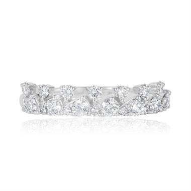 18ct White Gold Petal Design Diamond Dress Ring 0.50ct thumbnail