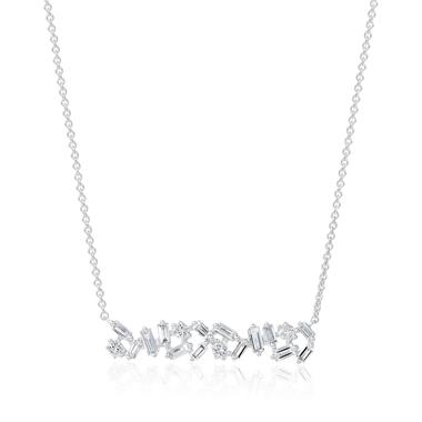 Stardust 18ct White Gold Diamond Necklace 0.48ct thumbnail