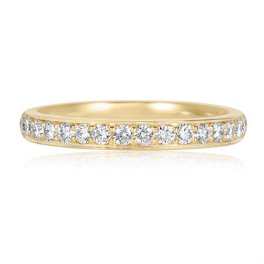 18ct Yellow Gold Diamond Half Eternity Ring 0.30ct thumbnail