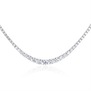 18ct White Gold Diamond Riviere Necklace 7.00ct thumbnail