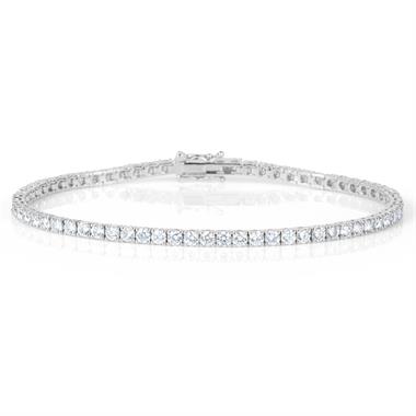 18ct White Gold Diamond Tennis Bracelet 5.00ct thumbnail