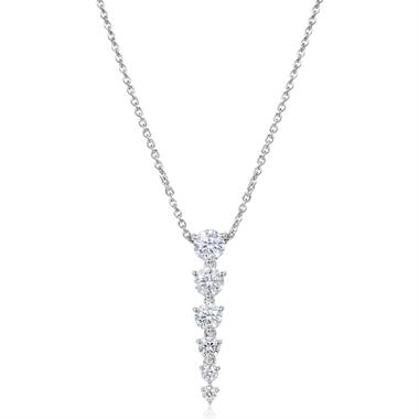 18ct White Gold Diamond Necklace 0.50ct thumbnail
