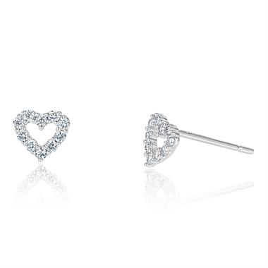 18ct White Gold Diamond Stud Earrings 0.21ct thumbnail