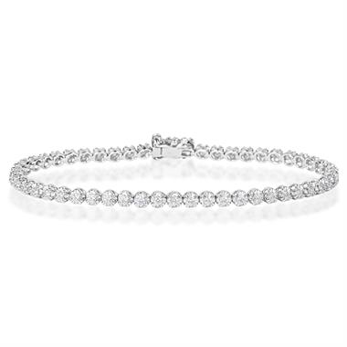 18ct White Gold Diamond Tennis Bracelet 0.93ct thumbnail