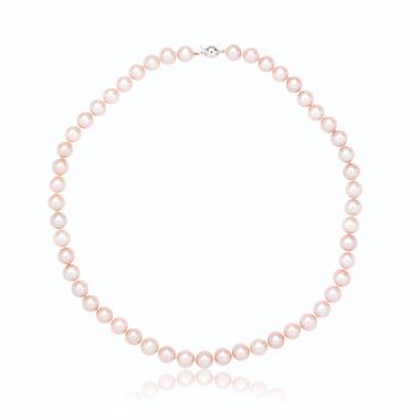 18ct White Gold Pink Freshwater Pearl Necklace 8.0-8.5mm | 45cm thumbnail