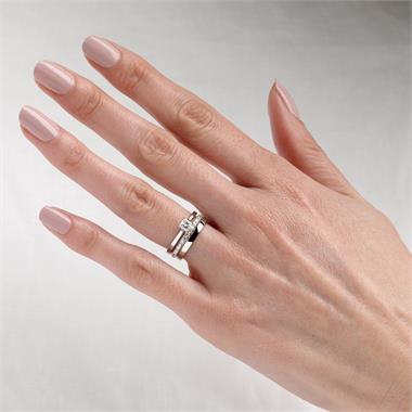 Platinum Princess Cut Diamond Solitaire Engagement Ring 0.40ct thumbnail