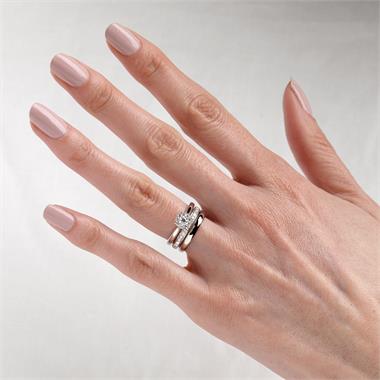 18ct White Gold Illusion Detail Diamond Cluster Engagement Ring 0.35ct thumbnail