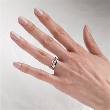 Platinum Twist Design Diamond Solitaire Engagement Ring 0.35ct thumbnail