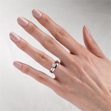 Platinum Classic Design Princess Cut Diamond Solitaire Engagement Ring 0.50ct thumbnail