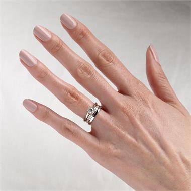 Platinum Diamond Court Shape Eternity Ring thumbnail