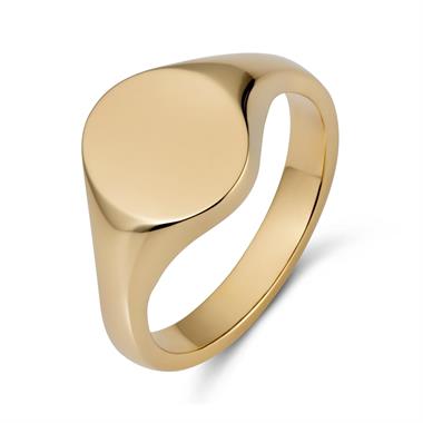 9ct Yellow Gold Medium Oval Signet Ring thumbnail