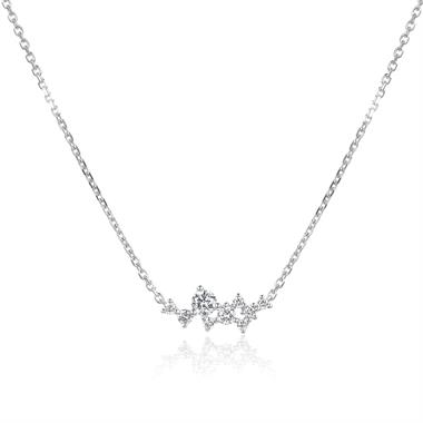 Stardust 18ct White Gold Diamond Necklace thumbnail