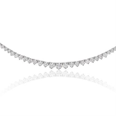 18ct White Gold Diamond Riviere Necklace 6.94ct thumbnail