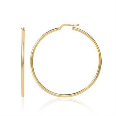 18ct Yellow Gold Hoop Earrings 44mm thumbnail