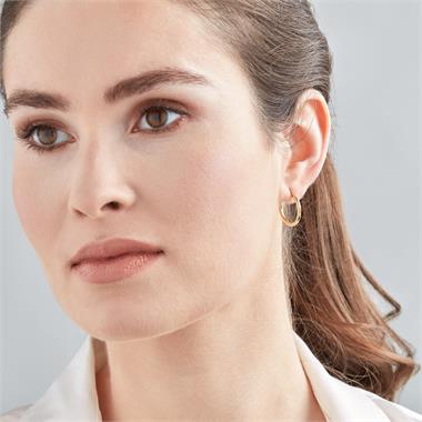 18ct Yellow Gold Hoop Earrings 18mm thumbnail