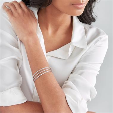 18ct White Gold Diamond Tennis Bracelet 1.00ct thumbnail