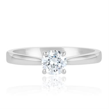 Platinum Diamond Solitaire Engagement Ring 0.60ct thumbnail