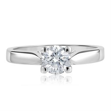 Platinum Diamond Solitaire Engagement Ring 0.70ct thumbnail