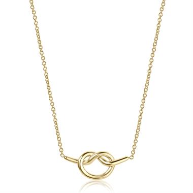 Forget Me Knot 18ct Yellow Gold Knot Design Necklace thumbnail