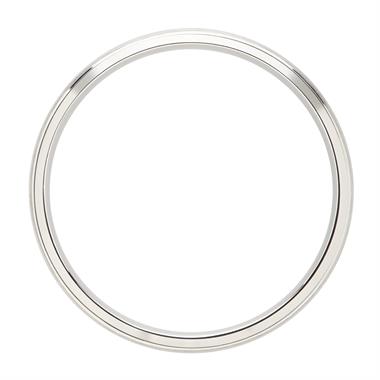 Platinum Groove Detail Brushed Finish Wedding Ring thumbnail