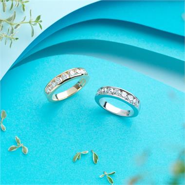 18ct Yellow Gold Diamond Half Eternity Ring 1.00ct thumbnail