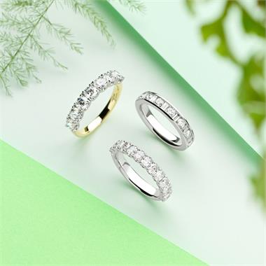 Platinum Alternating Baguette Cut Diamond Half Eternity Ring 1.00ct thumbnail