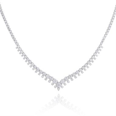 18ct White Gold Diamond Necklace 4.92ct thumbnail