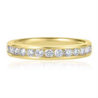18ct Yellow Gold Diamond Half Eternity Ring 0.50ct thumbnail