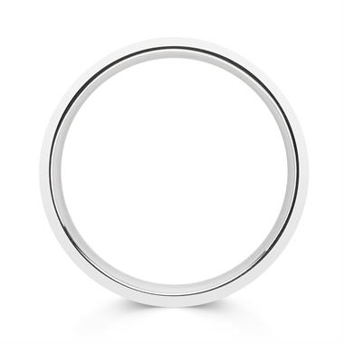 Platinum Brushed and Grooved Wedding Ring thumbnail
