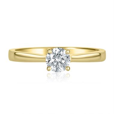 18ct Yellow Gold Diamond Solitaire Engagement Ring 0.40ct thumbnail