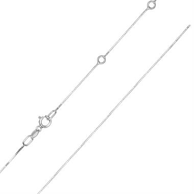 18ct White Gold Box Chain thumbnail