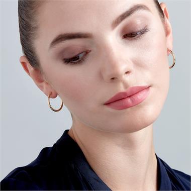 18ct Yellow Gold Hoop Earrings 24mm thumbnail