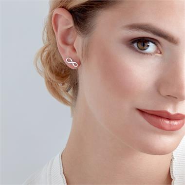 Infinity 18ct White Gold Stud Earrings
 thumbnail