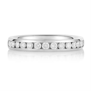 Platinum Diamond Half Eternity Ring 0.45ct thumbnail