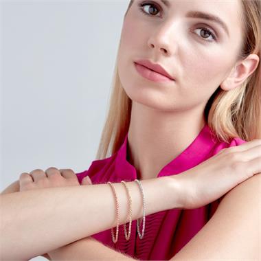 18ct White Gold Faceted Bead Detail Bracelet  thumbnail