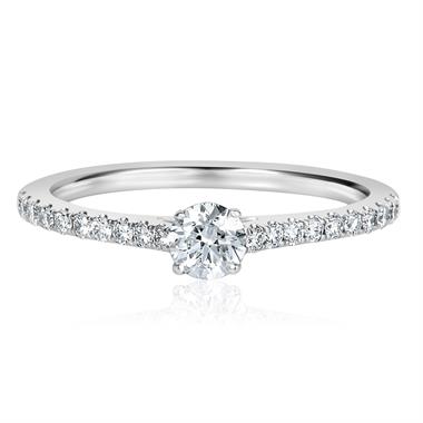 Platinum Diamond Solitaire Engagement Ring 0.25ct thumbnail