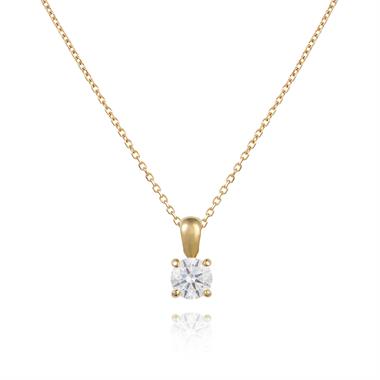 18ct Yellow Gold Classic Design Diamond Solitaire Pendant 0.50ct  thumbnail