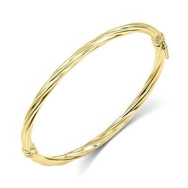 18ct Yellow Gold Twist Design Bangle thumbnail