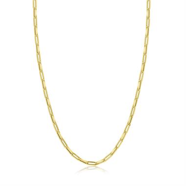 18ct Yellow Gold Paperlink Necklace 45cm thumbnail