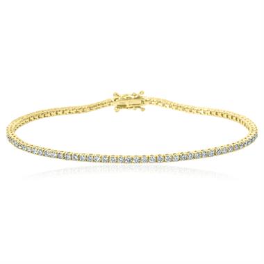 18ct Yellow Gold Diamond Tennis Bracelet 2.00ct thumbnail