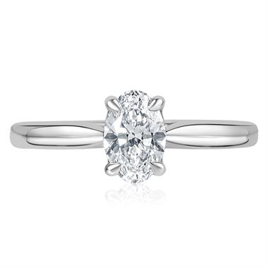 Platinum Diamond Solitaire Engagement Ring 0.80ct  thumbnail
