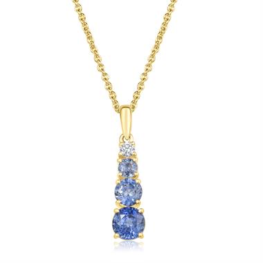 Bonbon 18ct Yellow Gold Sapphire and Diamond Pendant  thumbnail