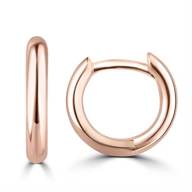 18ct Rose Gold Huggie Hoop Earrings thumbnail