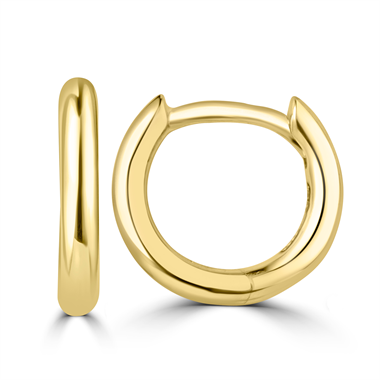 18ct Yellow Gold Huggie Hoop Earrings  thumbnail