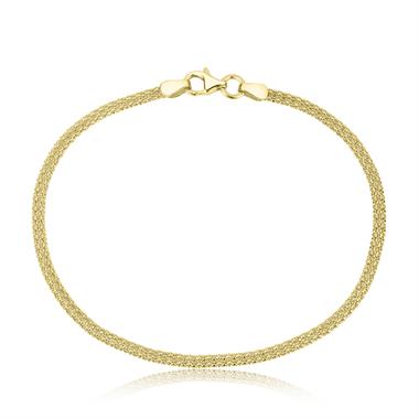 18ct Yellow Gold Double Row Woven Bracelet thumbnail