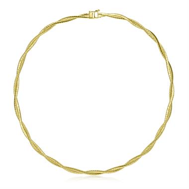 Sahara 18ct Yellow Gold Woven Gold Necklace thumbnail