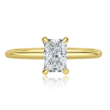18ct Yellow Gold Radiant Diamond Solitaire Engagement Ring 1.00ct thumbnail