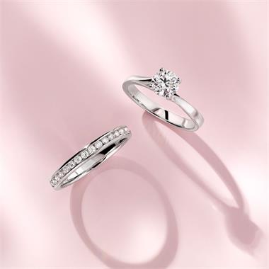 Platinum Twist Design Diamond Solitaire Engagement Ring 1.00ct thumbnail