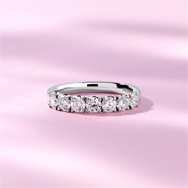 Platinum Diamond Seven Stone Eternity Ring 0.70ct thumbnail