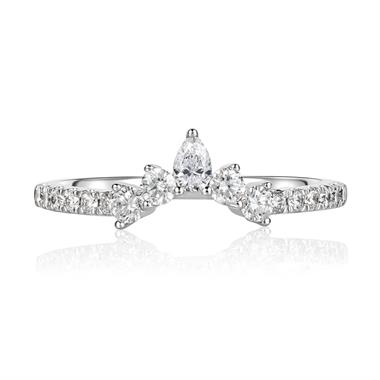 Platinum Shaped Diamond Wedding Band 0.48ct thumbnail